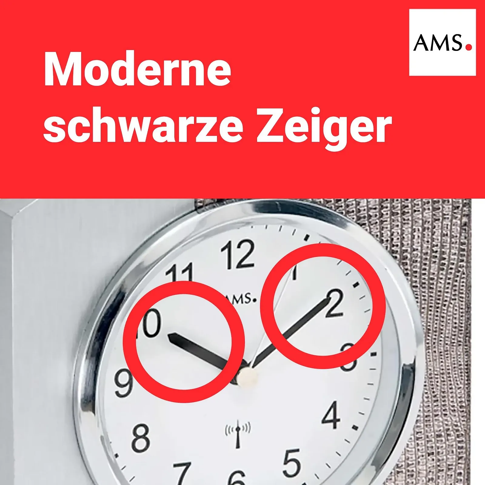 Настільний годинник AMS Modern Style Collatina 5144 з радіокерованим механізмом, на батарейках, фото №3 Настільний годинник AMS Modern Style Collatina 5144 з радіокерованим механізмом, на батарейках, фото №3