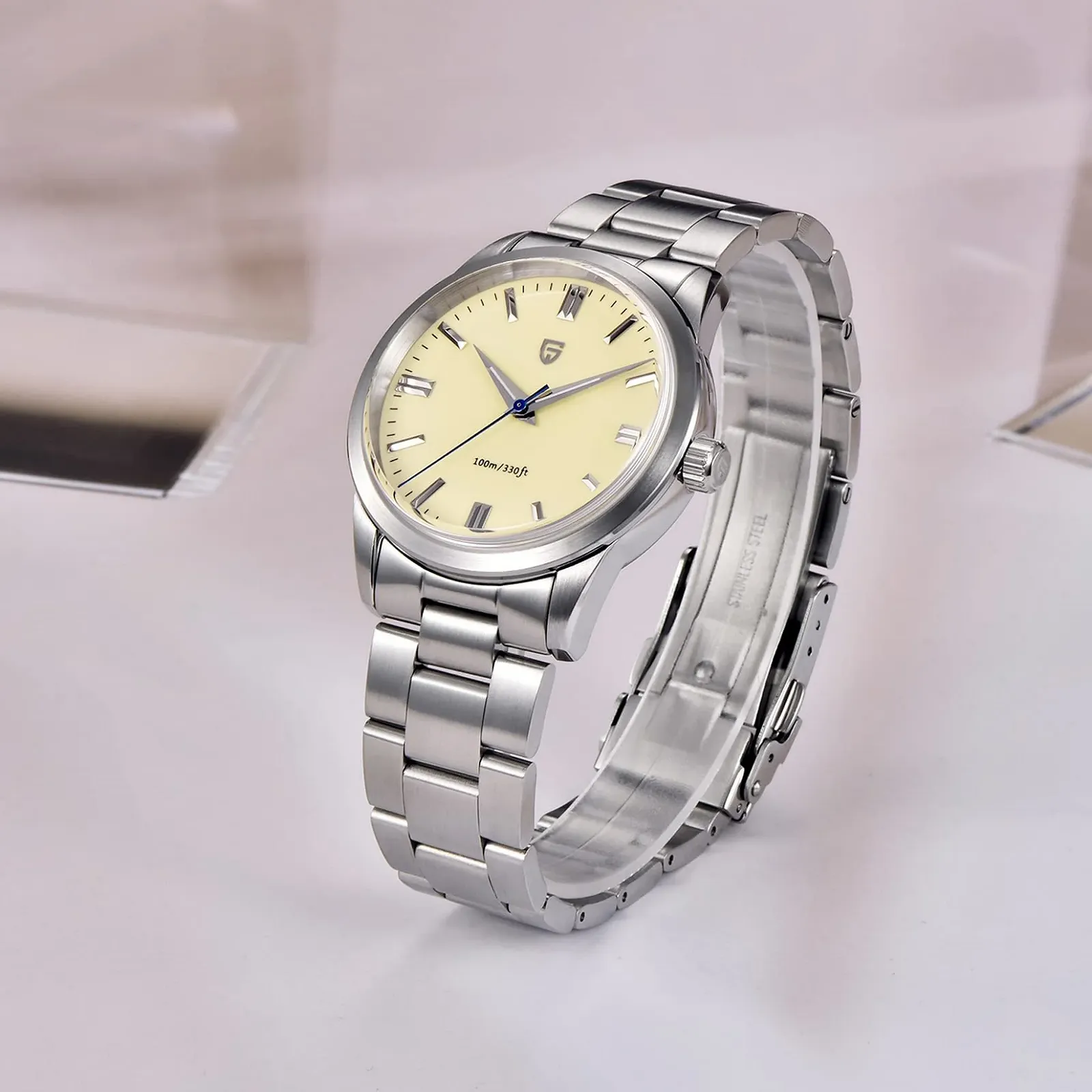 Мужские часы Pagani Design Кварцевый механизм Japan VH31 Нержавеющая сталь Водонепроницаемые Сапфировое стекло Классические Люминесцентные Дайвер, фото №5