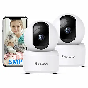 Відеоняня GALAYOU 3K (5MP) WiFi Виявлення людини AI Інтелектуальне відстеження 360° Безперервний запис Білий - Фото 1
