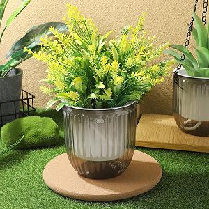 Підвісні квіткові горщики Happyyami набір з 2 шт. прозорі з автополивом synthetic.ua - Фото 1