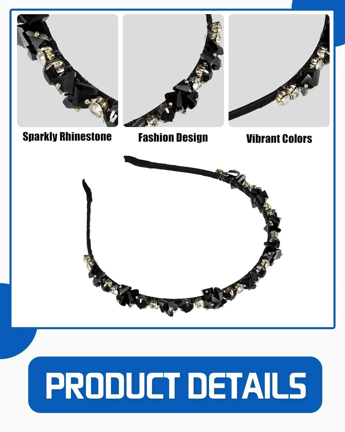 Обруч для волосся з Rhinestone для жінок, фото №3