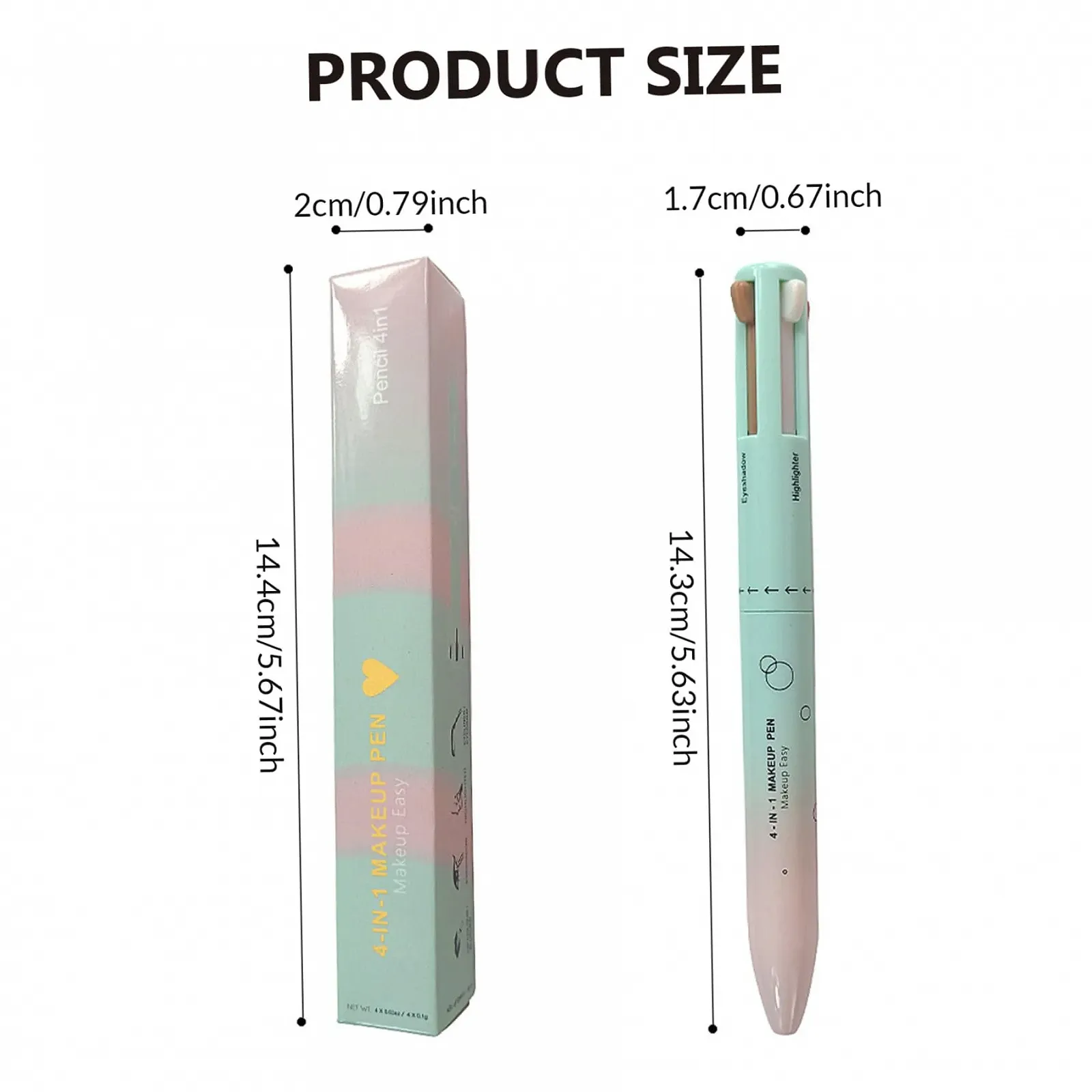 Карандаш для макияжа 4 в 1 Многофункциональный, фото №4