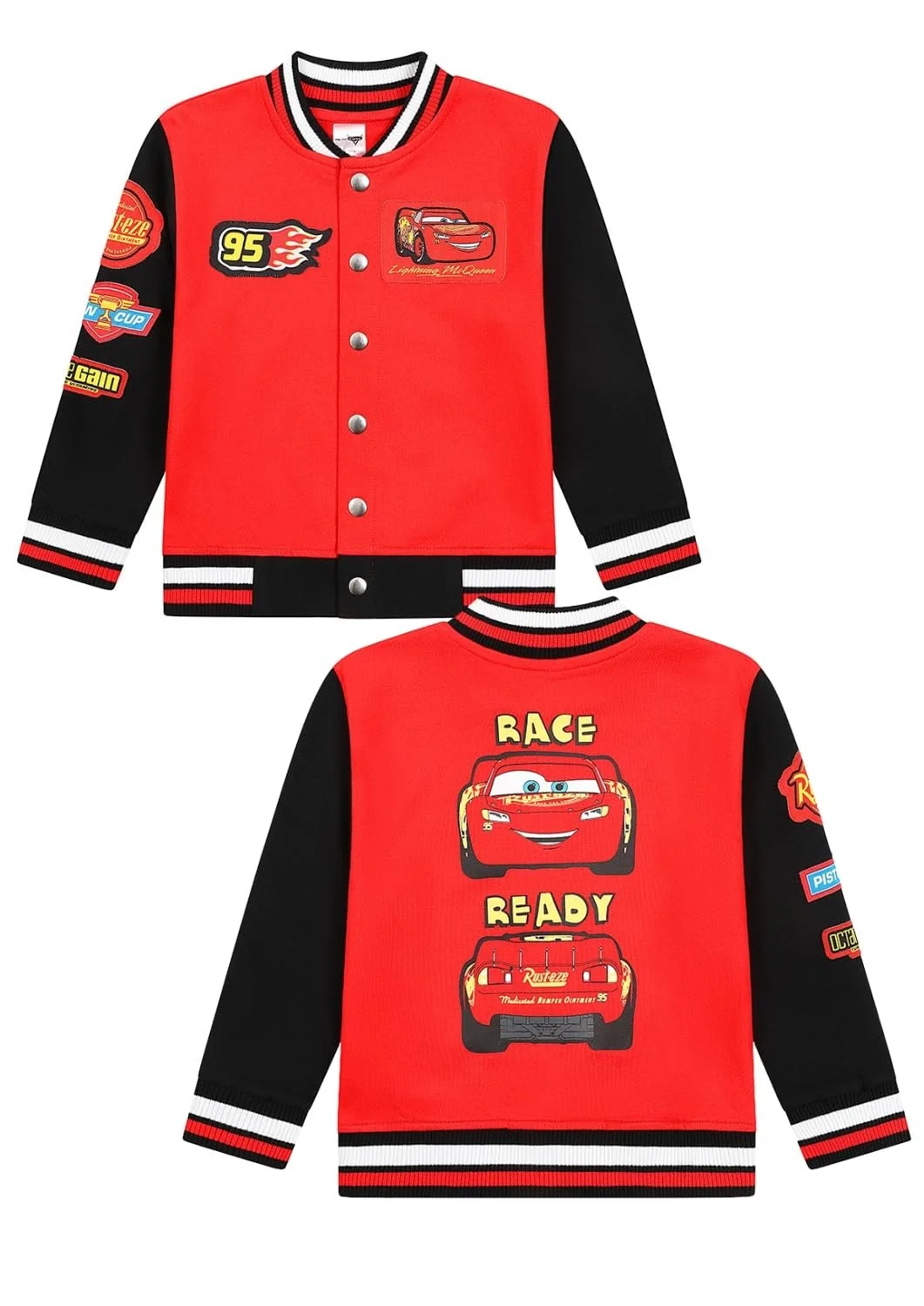 Куртка-бомбер Disney Cars Varsity Lightning McQueen в бейсбольном стиле для детей, фото №1 Куртка-бомбер Disney Cars Varsity Lightning McQueen в бейсбольном стиле для детей, фото №1