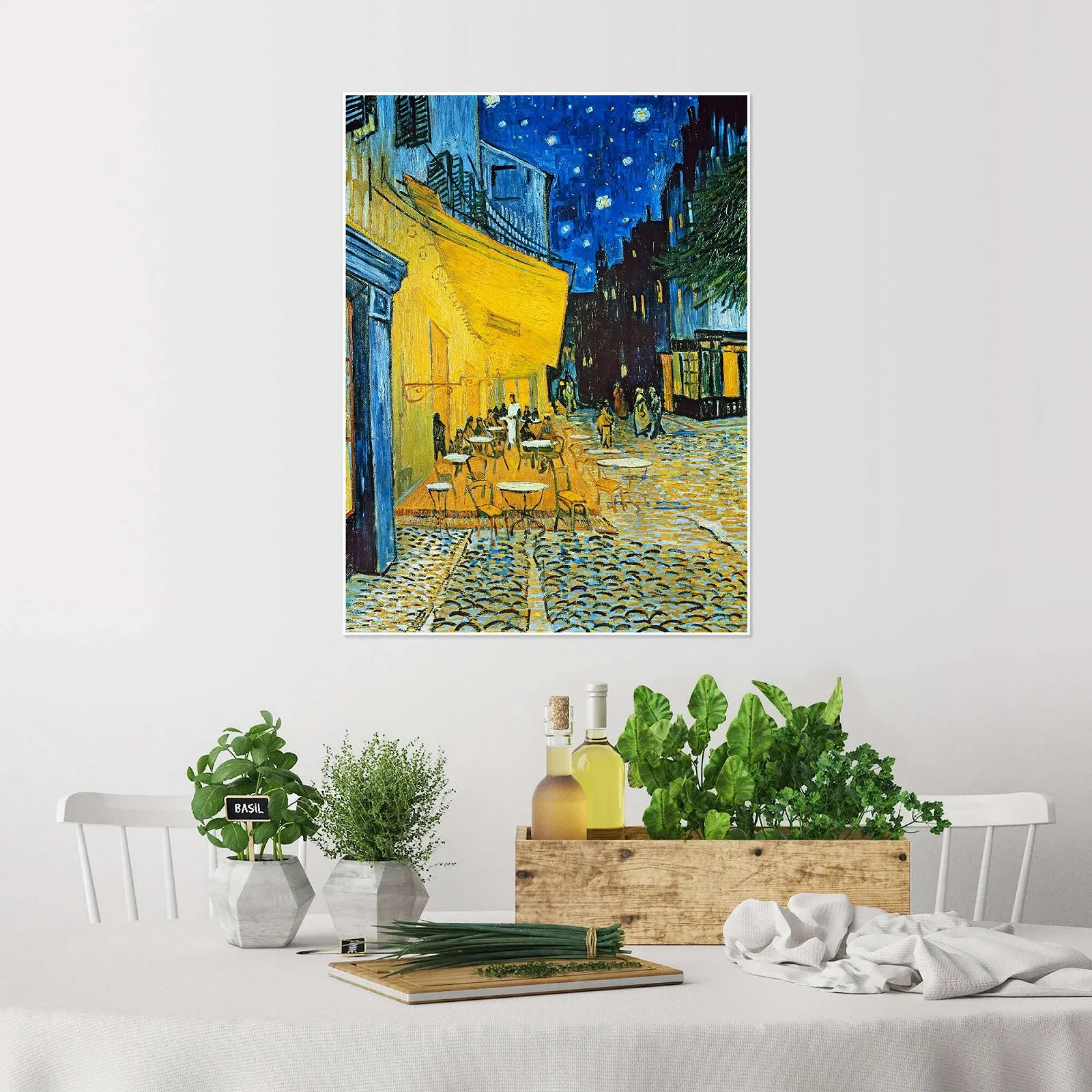 Постер Vincent van Gogh Cafe Terrace in the Evening 50 x 70 cm Blue, фото №4