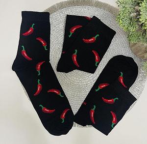 Мужские молодежные носки высокие демисезонные черые 39 - 44 размер - Фото 1