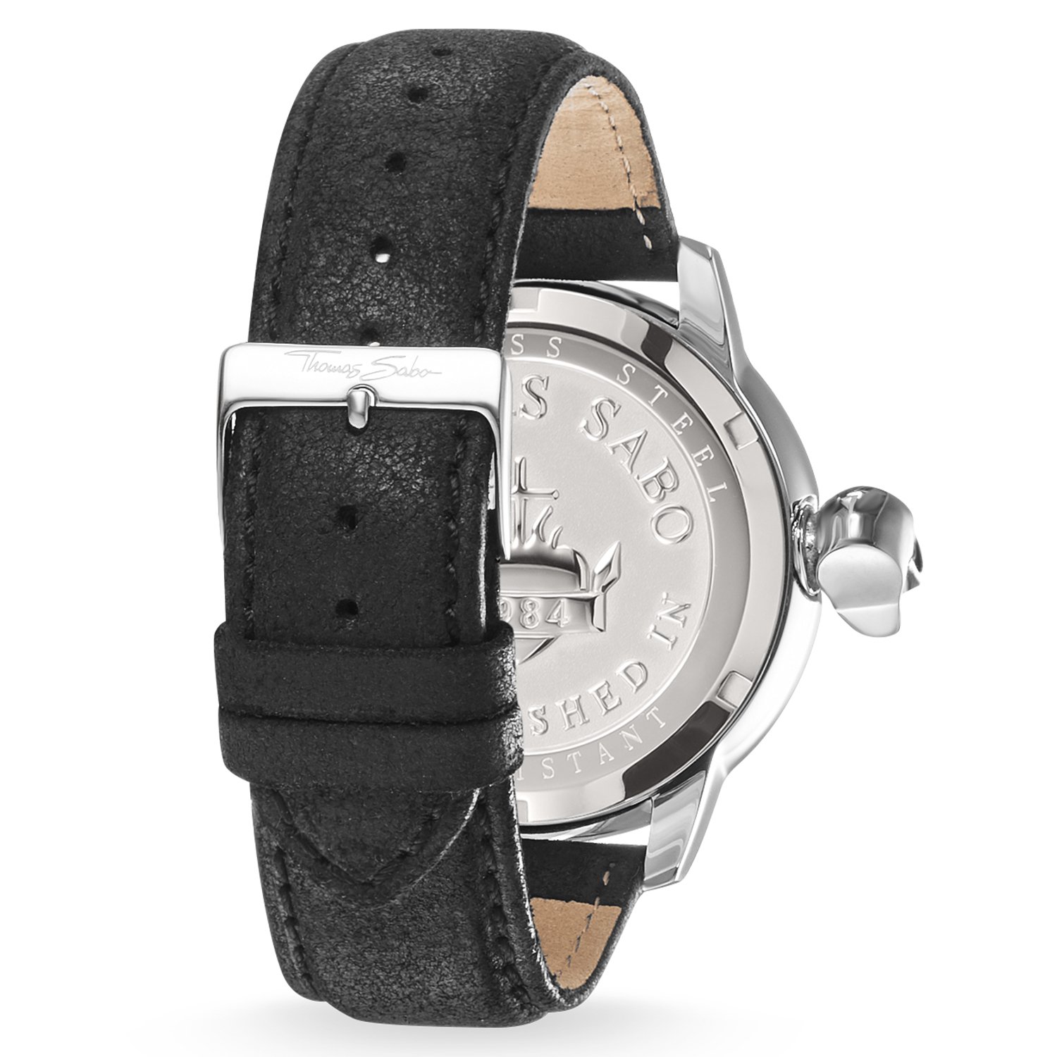 Годинник Thomas Sabo Rebel With Karma чорний сріблястий аналоговий кварцовий, фото №3