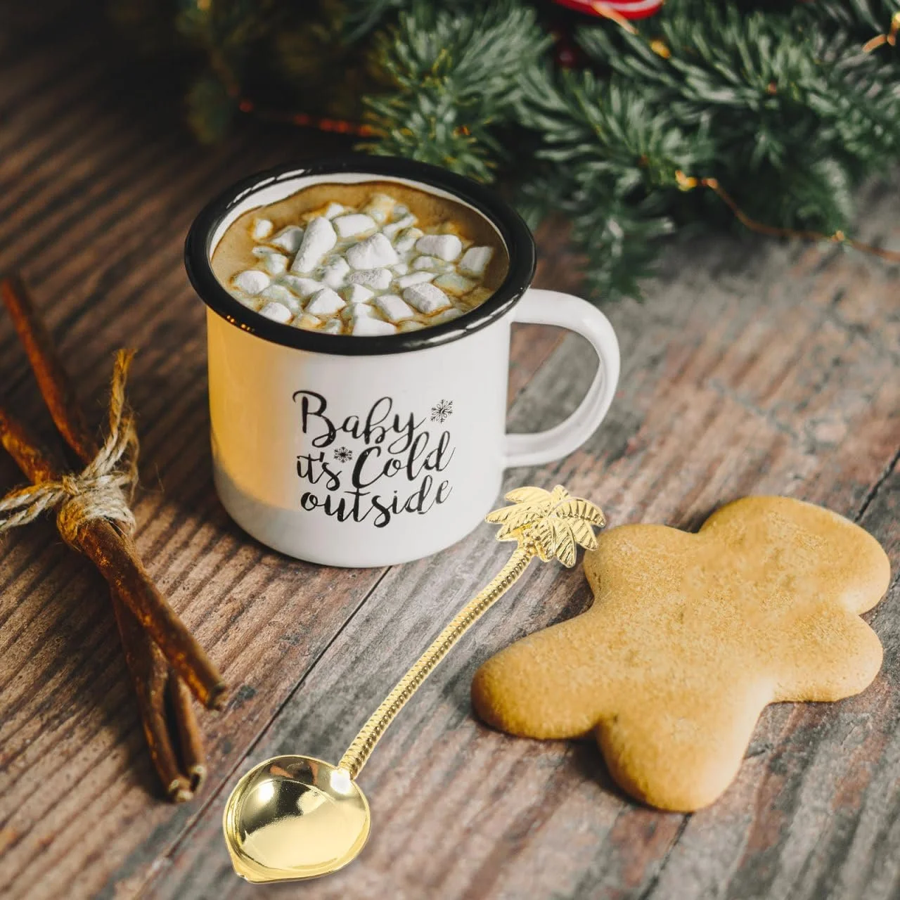 Ложка для кави TOPBATHY Tropical Palm Trees, Ретро Маленькі, фото №6