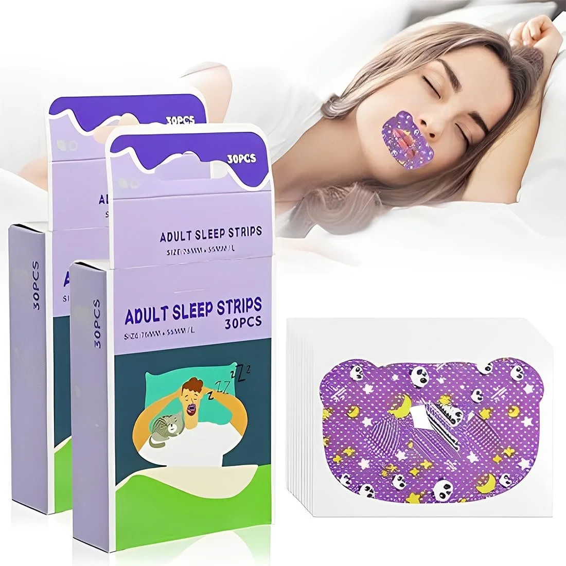 Пластыри для рта от храпа XOXVURI, 60 шт., фото №1