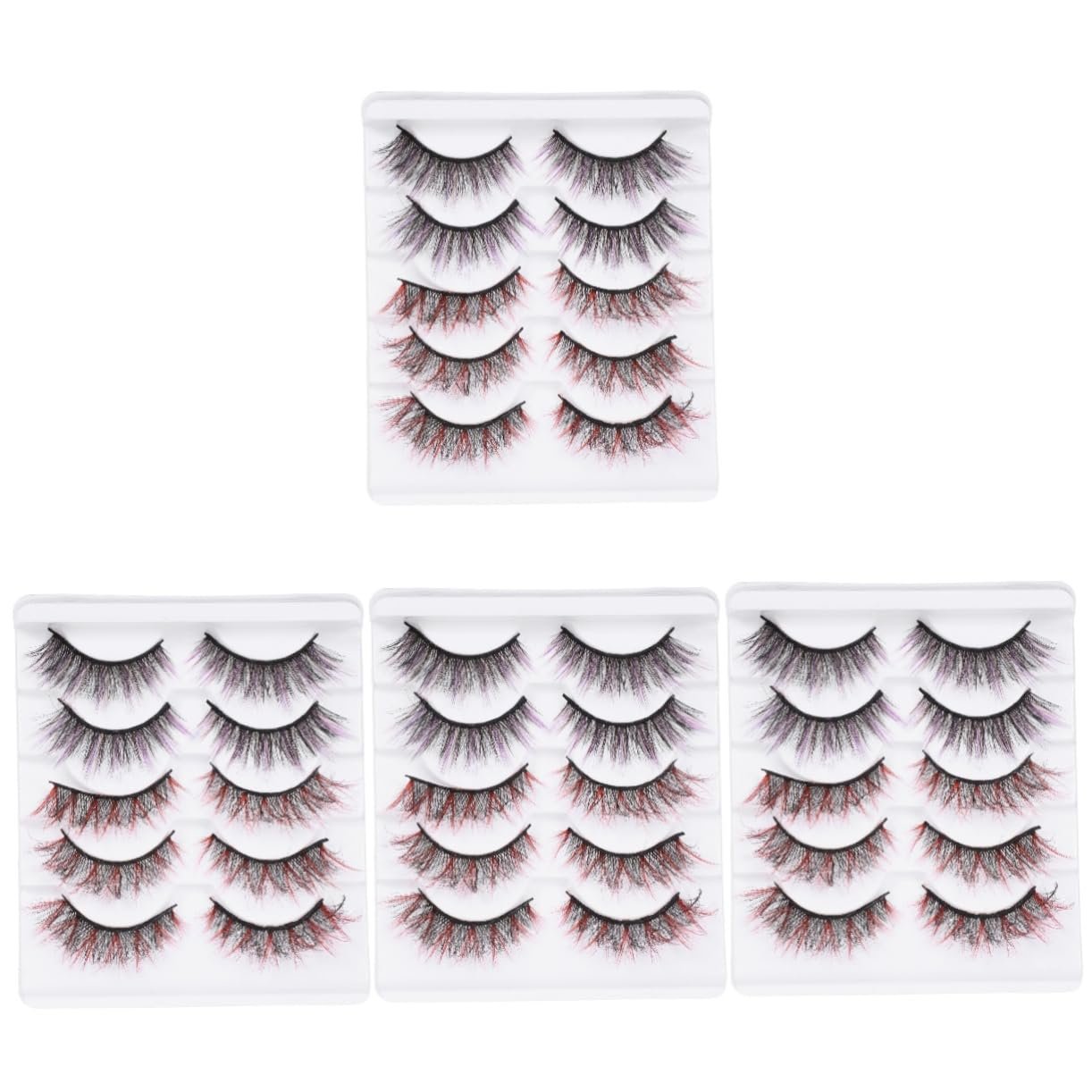 20 пар кольорові накладні вії 8D, фото №1