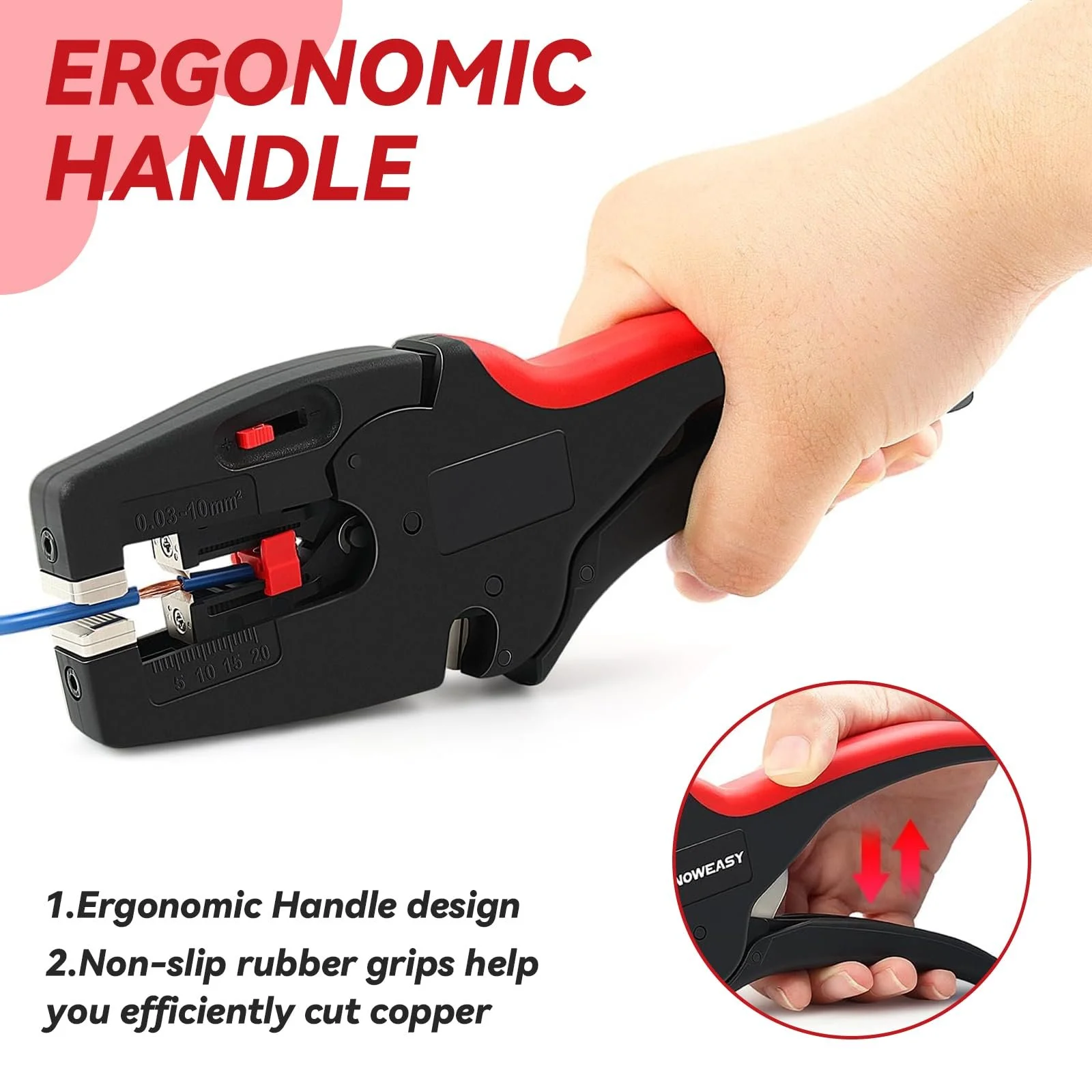 Автоматический стриппер 2-в-1 0.3-10 мм² с ограничителем длины, фото №5