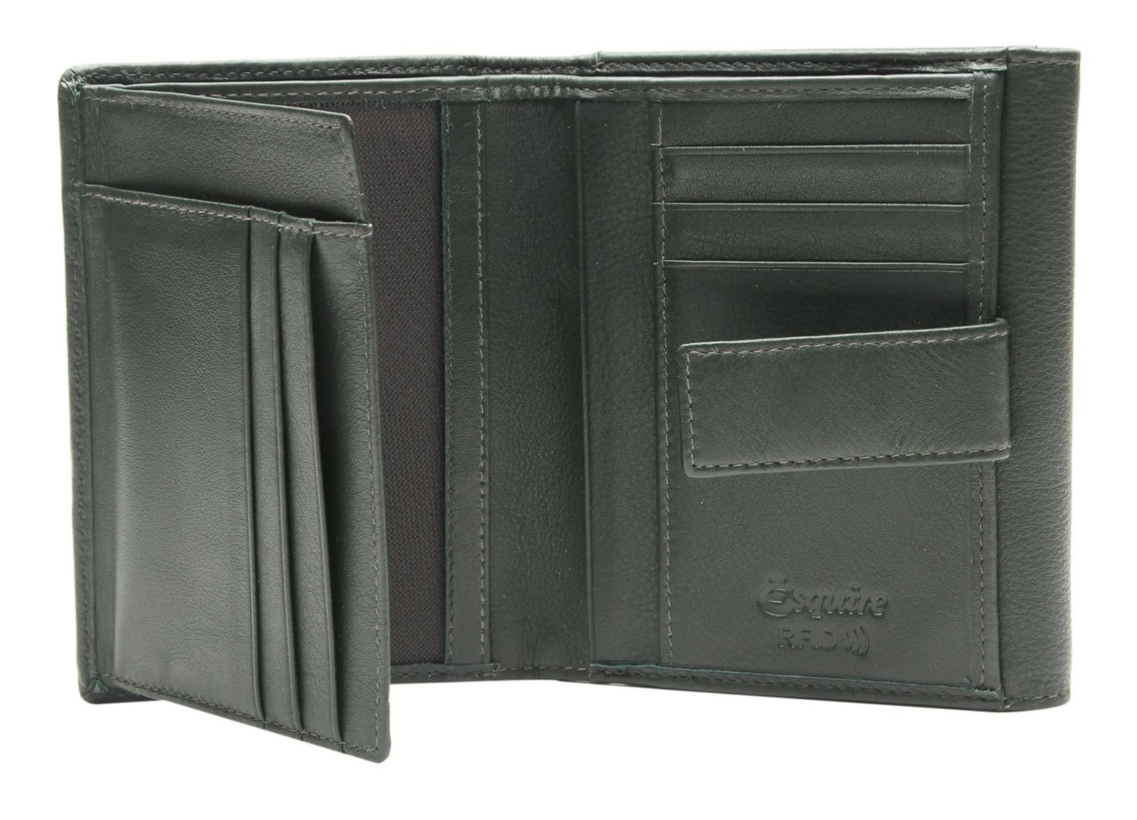 Кошелек RFID кожаный Esquire Viktoria 12 см, зеленый, фото №2