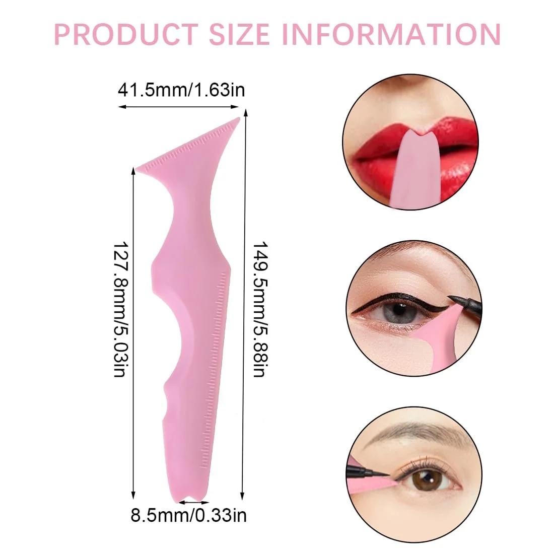 Шаблон для подводки глаз Eyeliner Helper, Силиконовый помощник для подводки, Многоразовый, фото №2 Шаблон для подводки глаз Eyeliner Helper, Силиконовый помощник для подводки, Многоразовый, фото №2