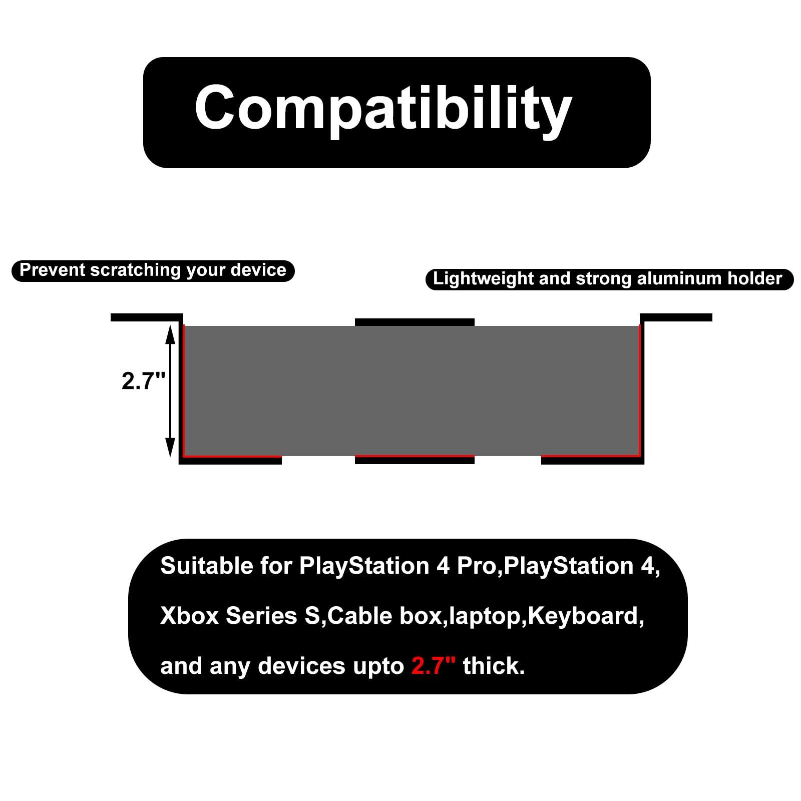 Крепление для ноутбука под стол PIAOLGYI с винтом, крепление для устройств до 6,9 см (2,7 дюйма) под стол для PS4, Xbox Series S, Xbox One S, кабельной приставки, ноутбука и прочего (3 шт. в упаковке), фото №2
