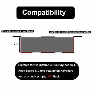 Крепление для ноутбука под стол PIAOLGYI с винтом, крепление для устройств до 6,9 см (2,7 дюйма) под стол для PS4, Xbox Series S, Xbox One S, кабельной приставки, ноутбука и прочего (3 шт. в упаковке) synthetic.ua - Фото 1