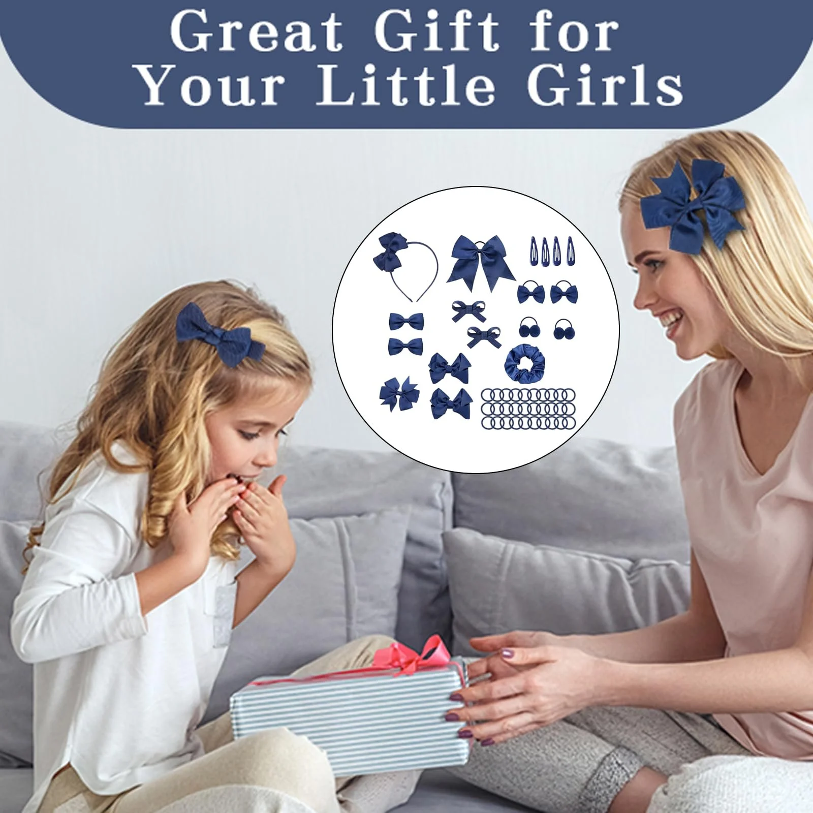 Аксесуари для волосся для дівчаток Синій, фото №7