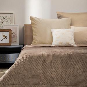 Покривало Велюрове HOMLA Aurum З Квітковим Візерунком 220 x 240 см Золотий synthetic.ua - Фото 1