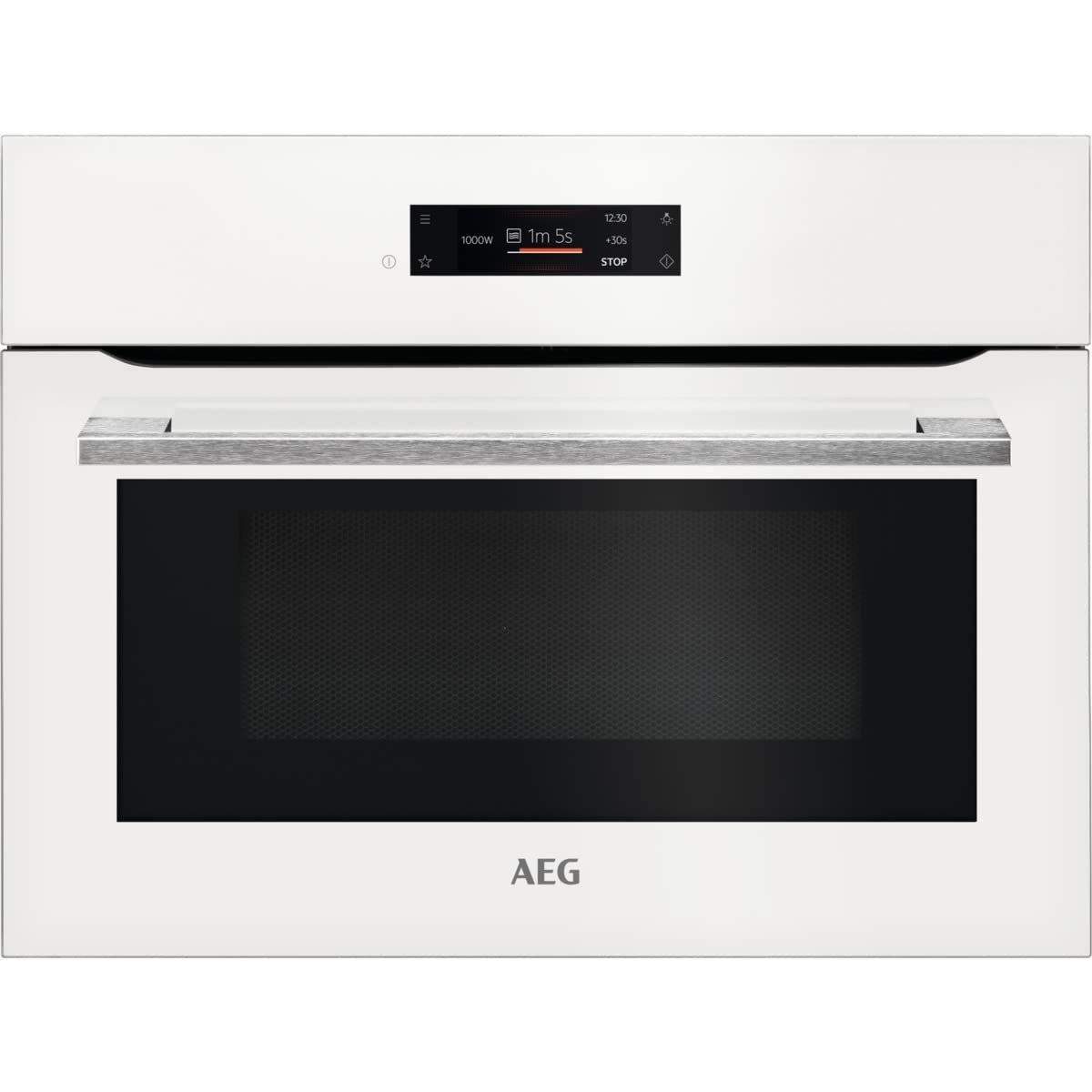 Встраиваемая микроволновая печь AEG KMK721880W 1000 Вт Гриль 1200 Вт Программа разморозки 3 запрограммированные функции Дисплей Excite (TFT-Touch) 42 л Белая, фото №1
