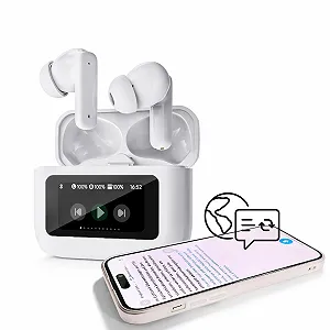 Купити Навушники для перекладу AI Xmenha з сенсорним екраном, активним шумозаглушенням, бездротові ANC - Фото 1 Навушники для перекладу AI Xmenha з сенсорним екраном, активним шумозаглушенням, бездротові ANC - Фото 1