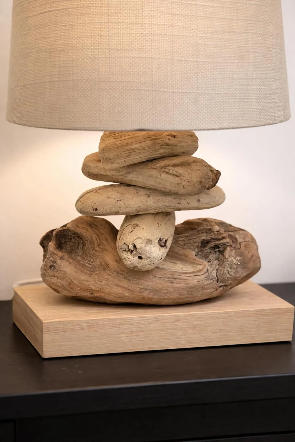 Настільна лампа Ручна робота Driftwood Light Grey, фото №4