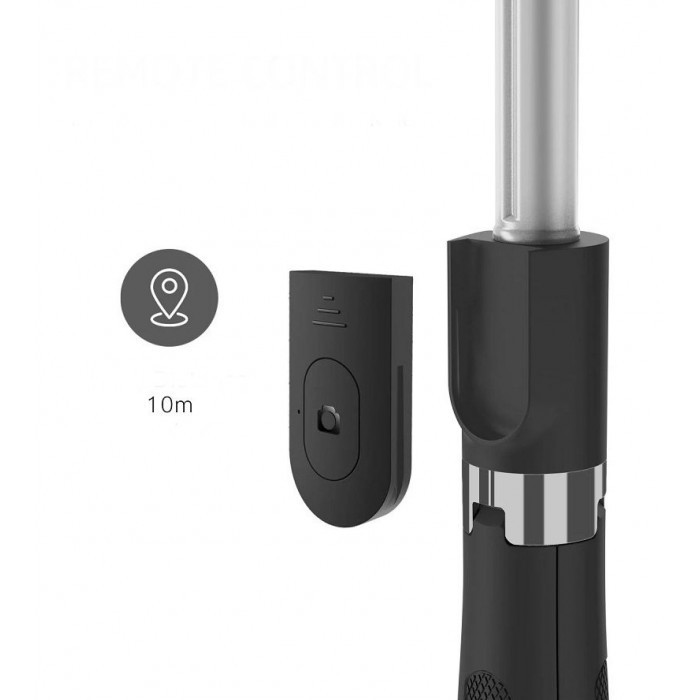 Селфі палка штатів треноги для телефону Bluetooth з пультом Selfie Stick L01 Чорний, фото №7