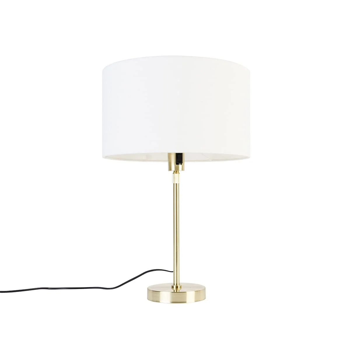 Настільна лампа Qazqa Parte Gold Brass Adjustable 35 см Білий, фото №1