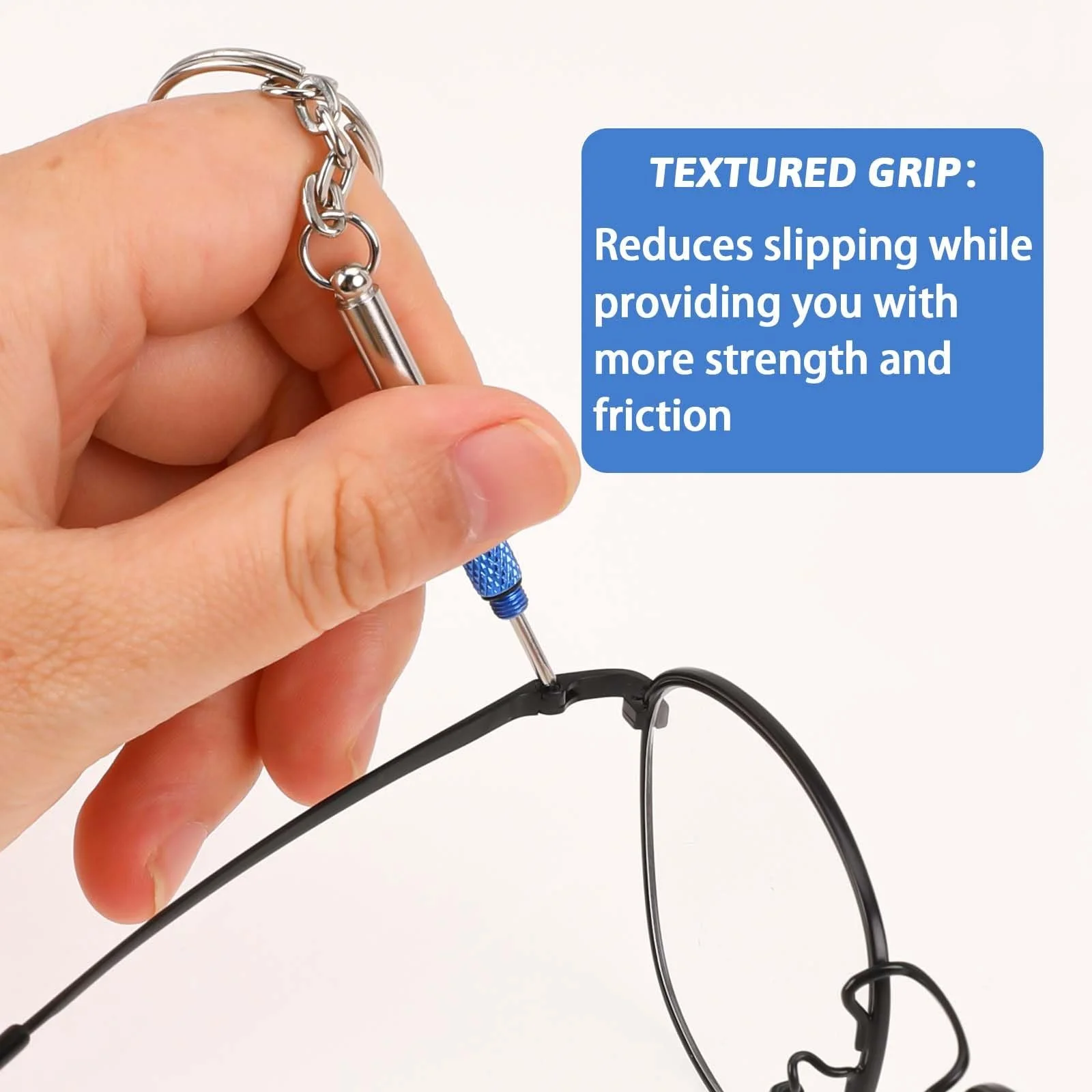 Набір викруток Glasses Precision 2 шт. Нержавіюча сталь Кільце для ключів, фото №5