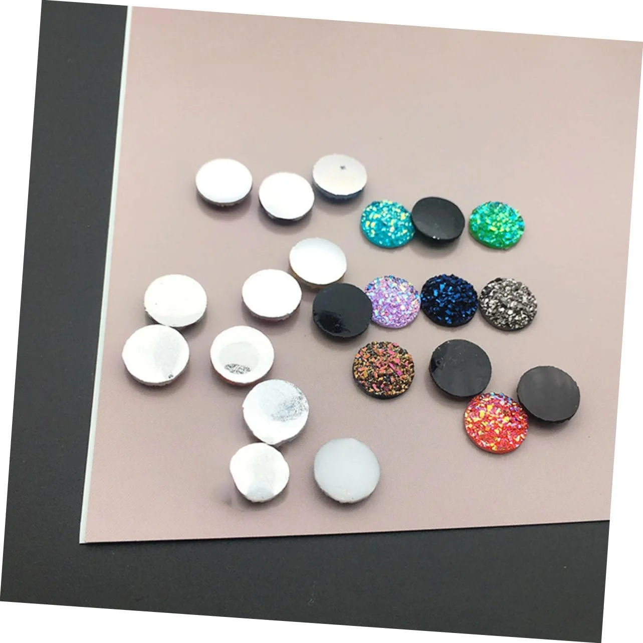 Стрази Круглі FOYTOKI Смола, набір 100 штук, випадкові кольори, фото №9