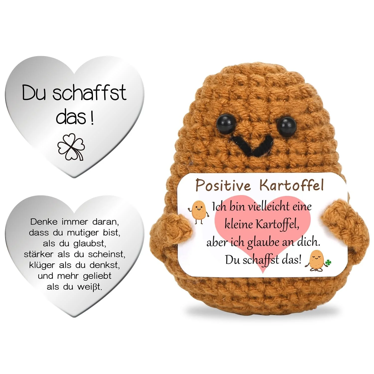 Игрушка Positive Potato Карманный амулет Сердцевидная форма Удача Вязаная шерсть, фото №1 Игрушка Positive Potato Карманный амулет Сердцевидная форма Удача Вязаная шерсть, фото №1