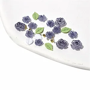 3D Цветы Стальные бусины для ногтей Листья Декор для ногтей Аксессуары для ногтей для акриловых ногтей - Фото 1