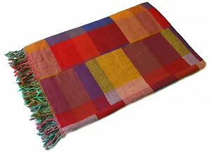 Плед Lorenzo Cana Шерстяной 100% Шерсть Клетчатый Мягкий Пушистый Мериносовая шерсть Разноцветный Плед на диван Плед 140 см x 200 см synthetic.ua - Фото 1