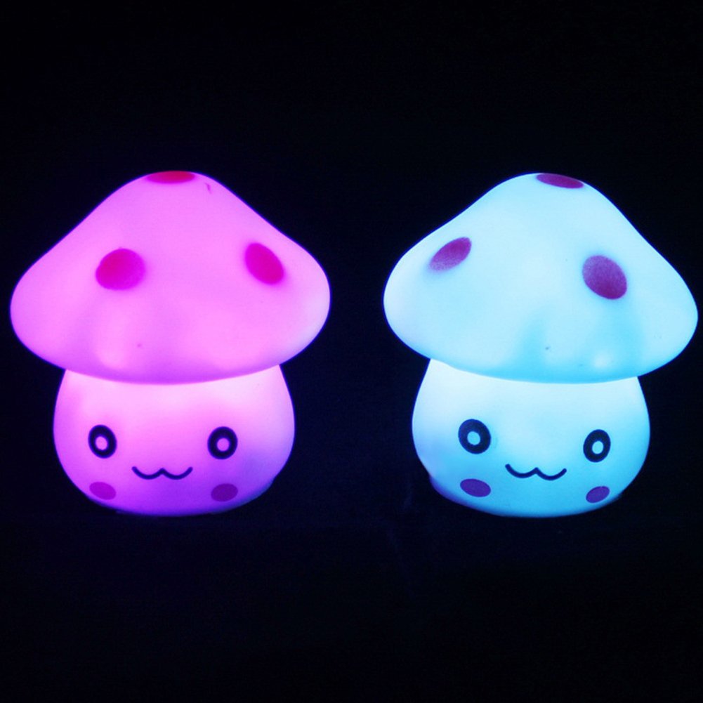 Ночник Clenp 1PC Mini Mushroom LED Мощность Изменение цветов, фото №4