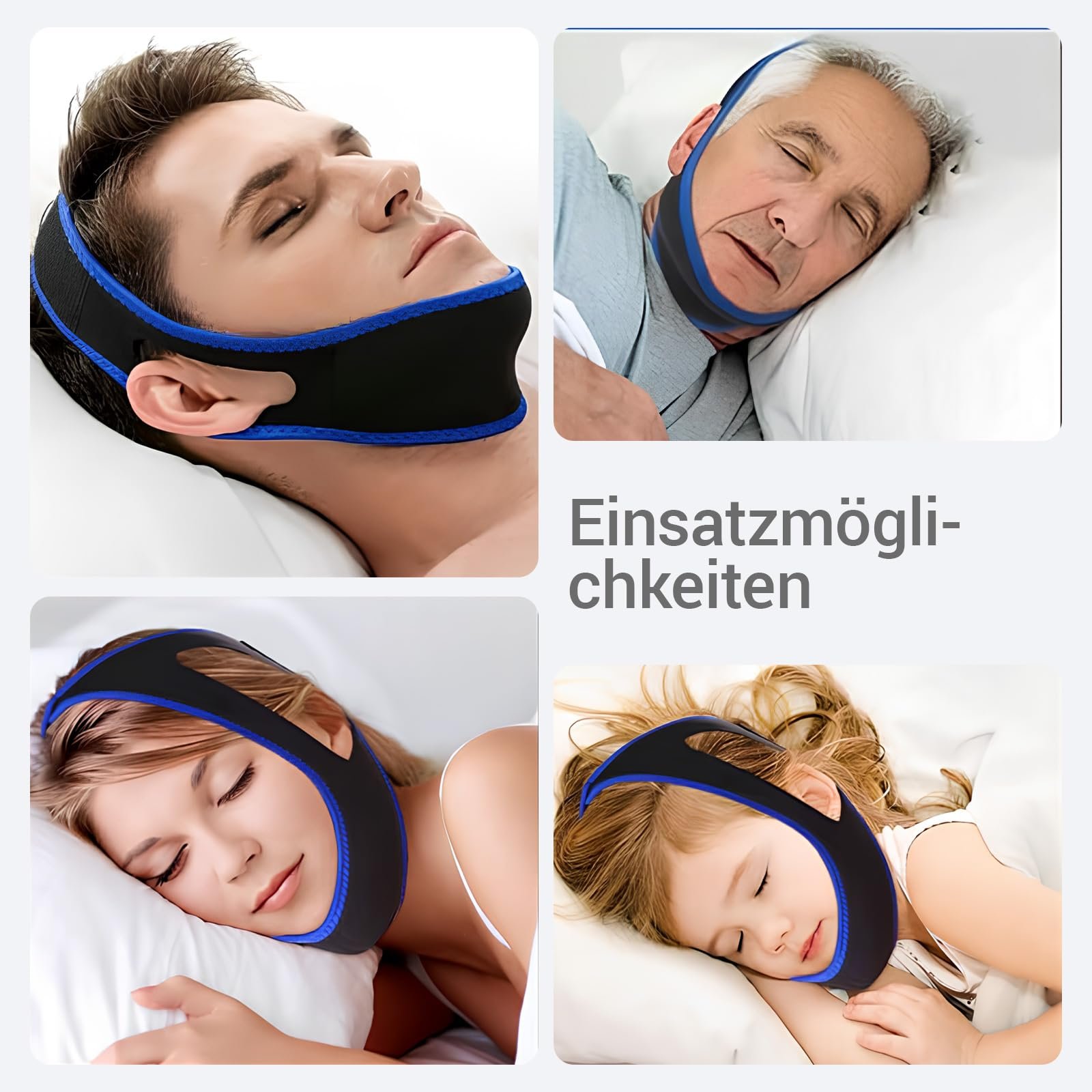 Ремінець для підборіддя проти хропіння, дихаючий регульований стопор, фото №7