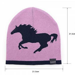 В'язана шапка AnJuHoPa з мотивом конячки або стразовою зіркою synthetic.ua - Фото 1