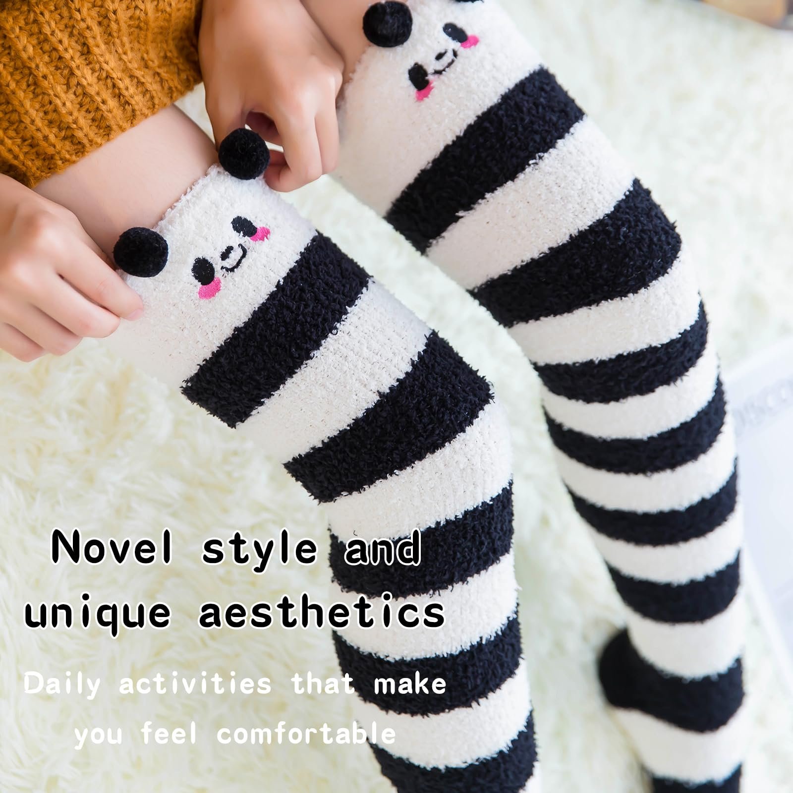 Пара женских длинных носков Panda One Size, фото №2