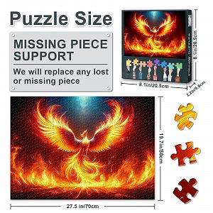 Пазл Phoenix Puzzle 1000 елементів Міфологічний вогняний фенікс 50 x 70 см synthetic.ua - Фото 1