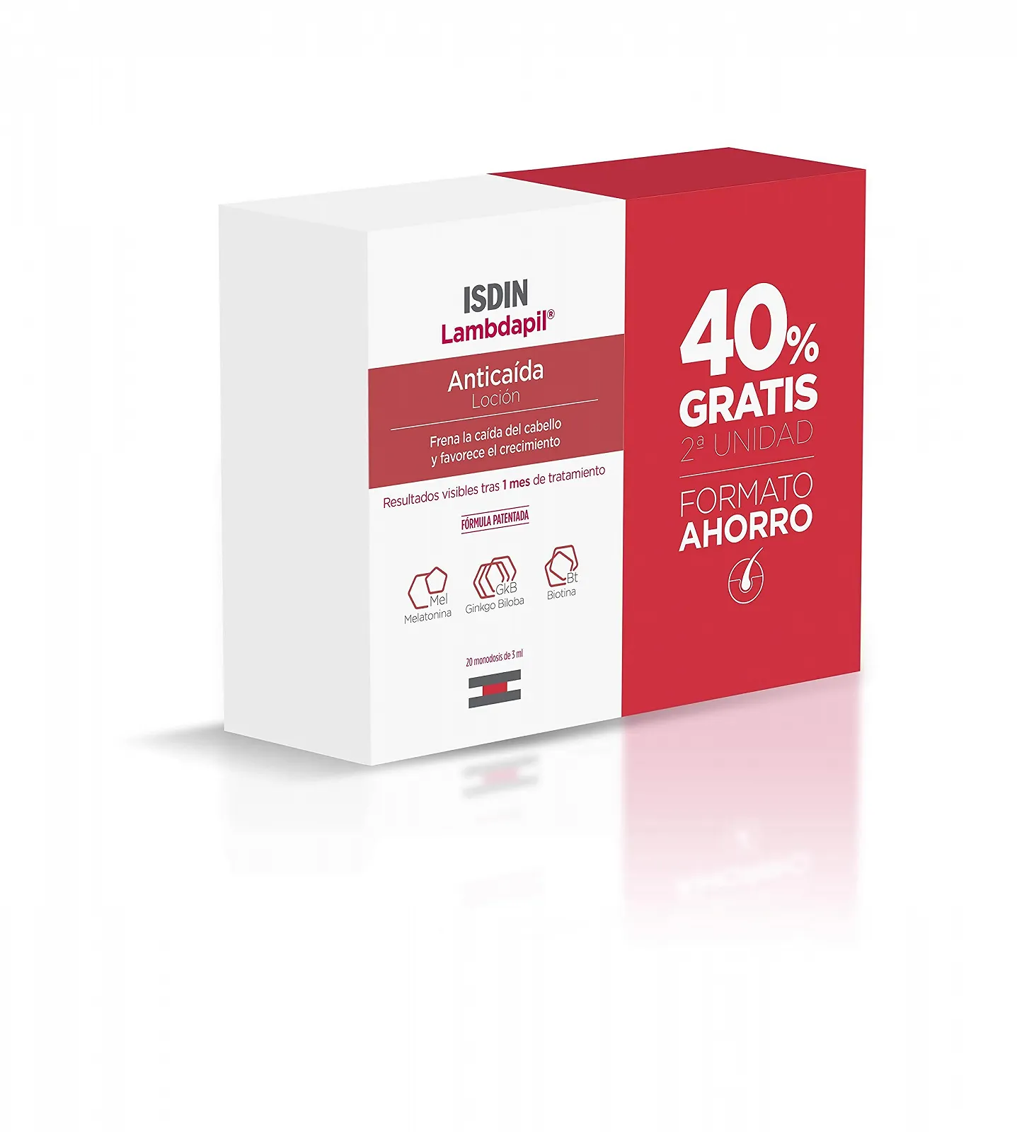 Лосьйон ISDIN LAMBDAPIL проти випадіння волосся подвійний (3млx40 монодоз), фото №1