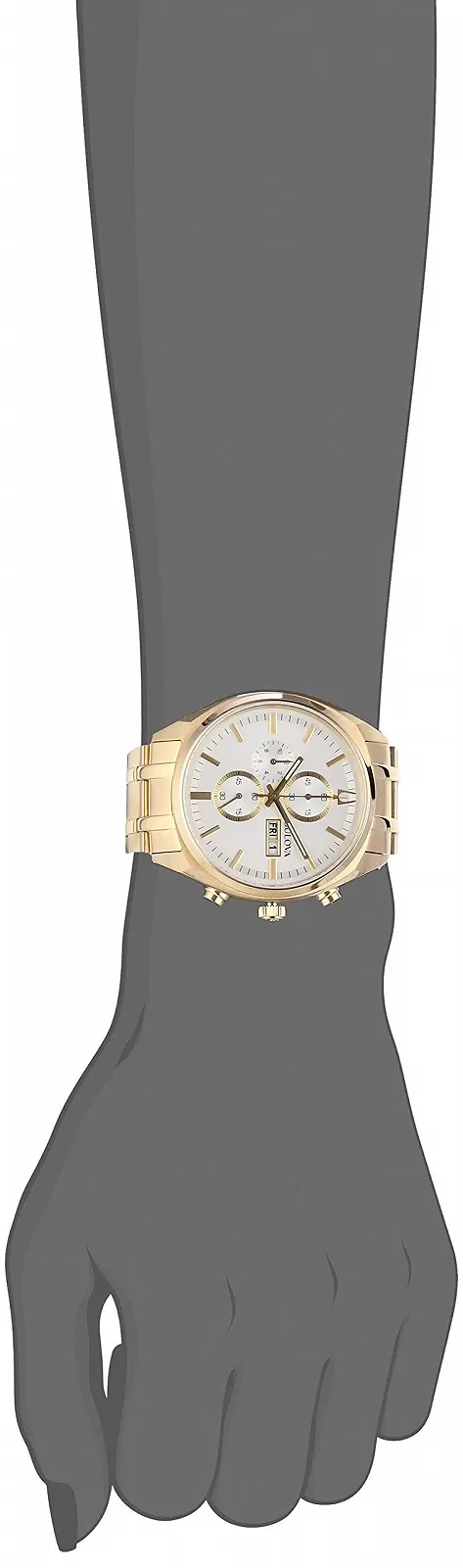 Мужские часы-хронограф Bulova 97C109 из нержавеющей стали, фото №6 Мужские часы-хронограф Bulova 97C109 из нержавеющей стали, фото №6