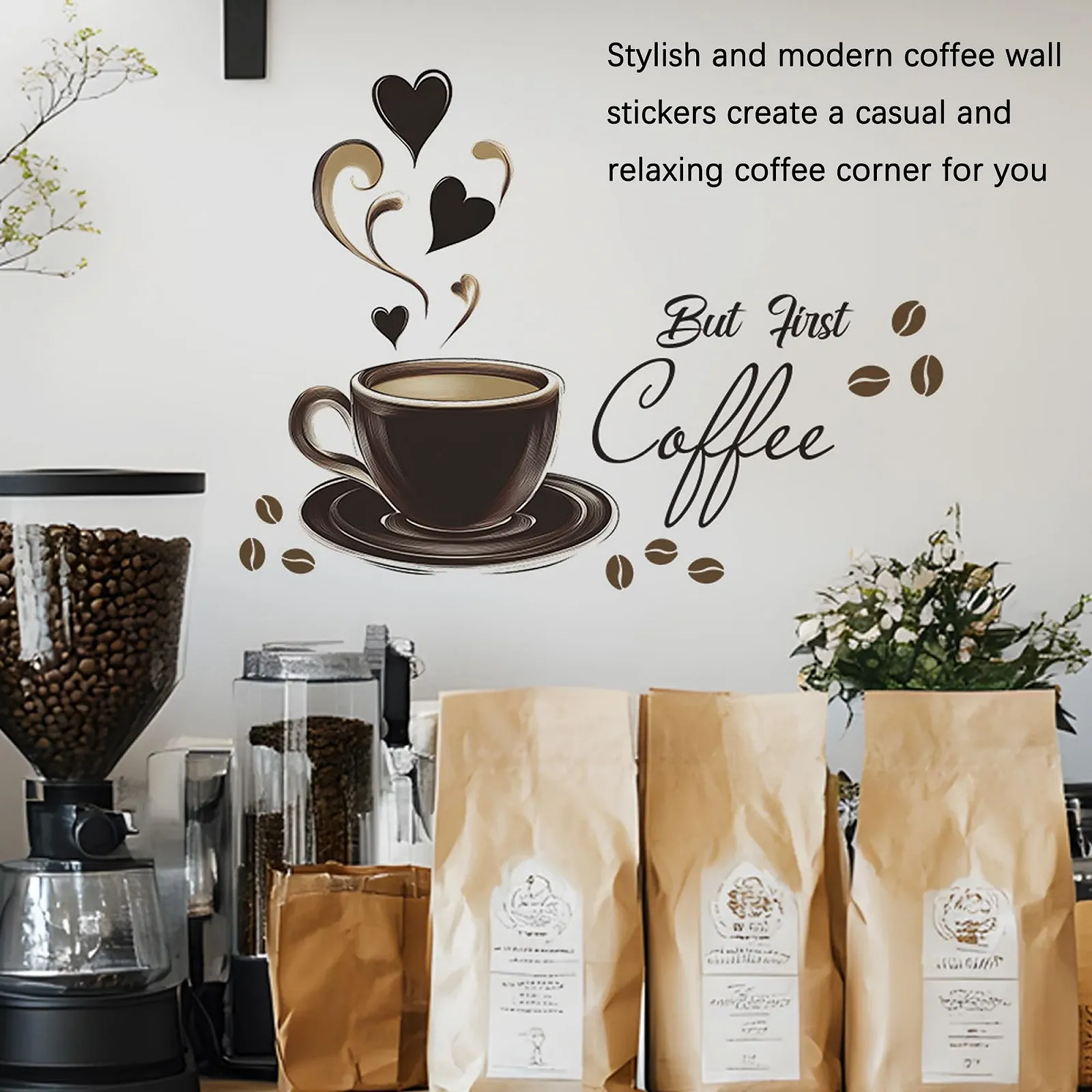 Наклейка на стену Coffee Cup Coffee Wall Sticker d, фото №5