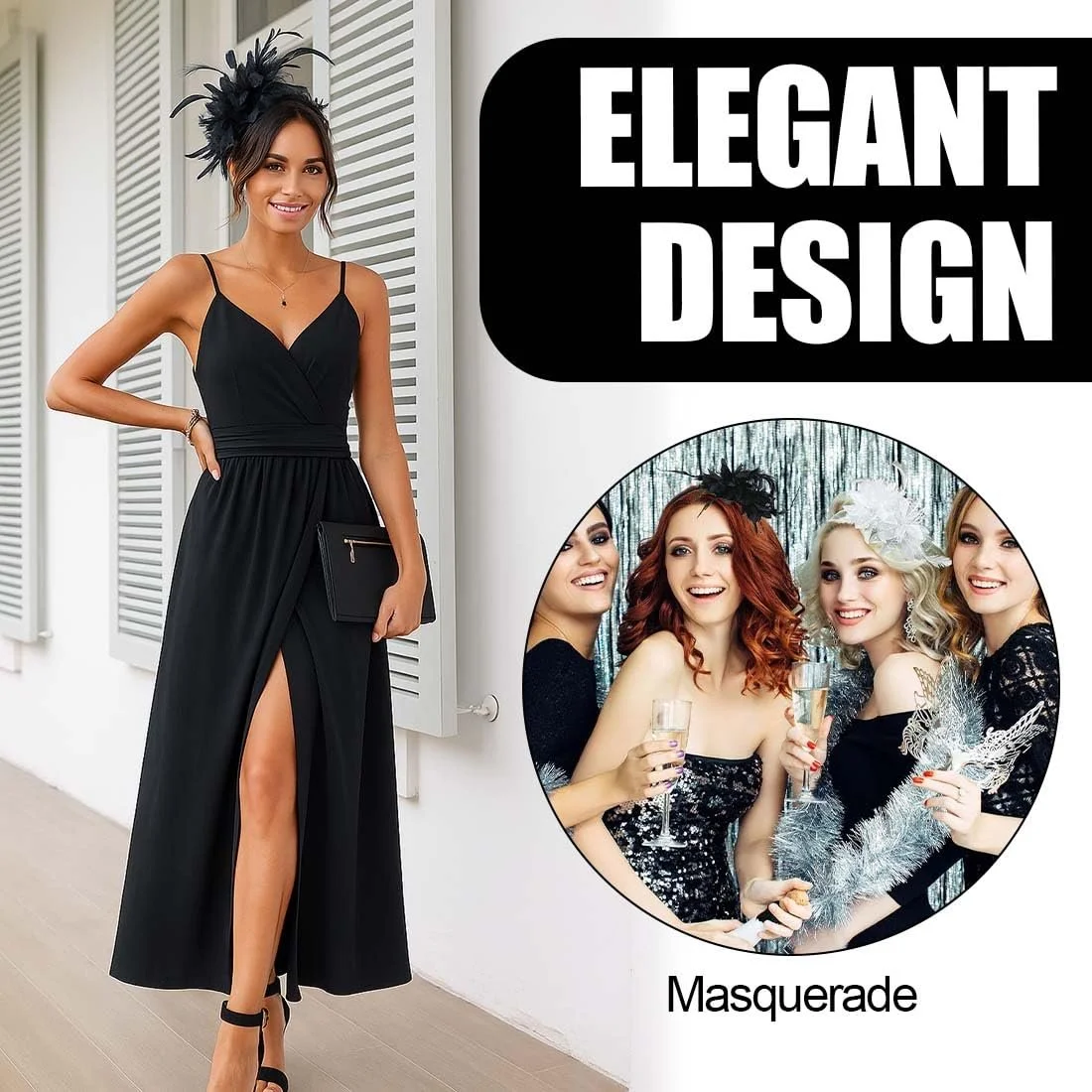 Обруч на голову з пір'ям та штучними квітами, фото №5 Обруч на голову з пір'ям та штучними квітами, фото №5