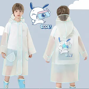 Водонепроникне дощове пончо Beokeuioe для дітей, дощовик з капюшоном synthetic.ua - Фото 1
