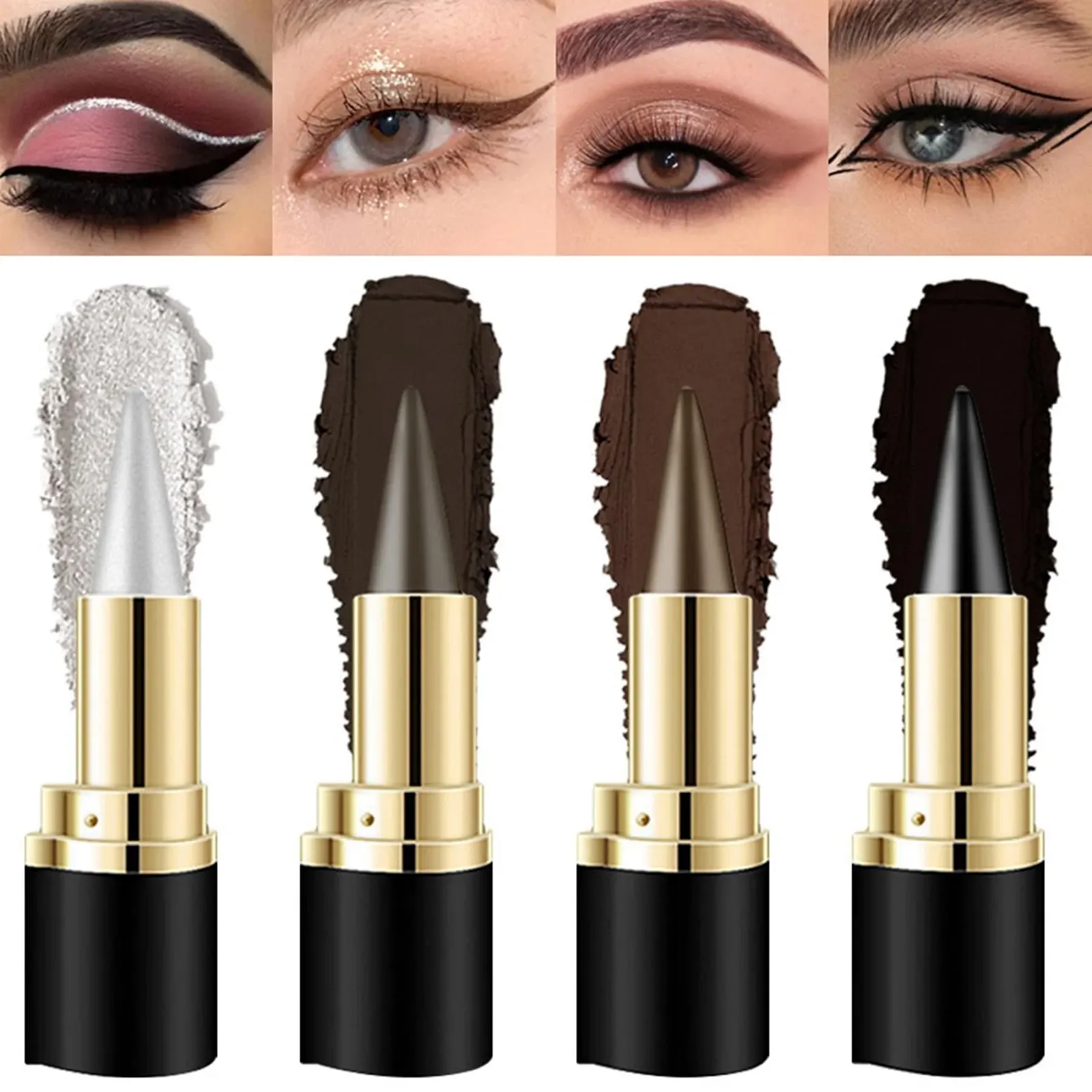 Карандаш для глаз SOCLING Ayky, кремовая, черный натуральный, 4 цвета, фото №3