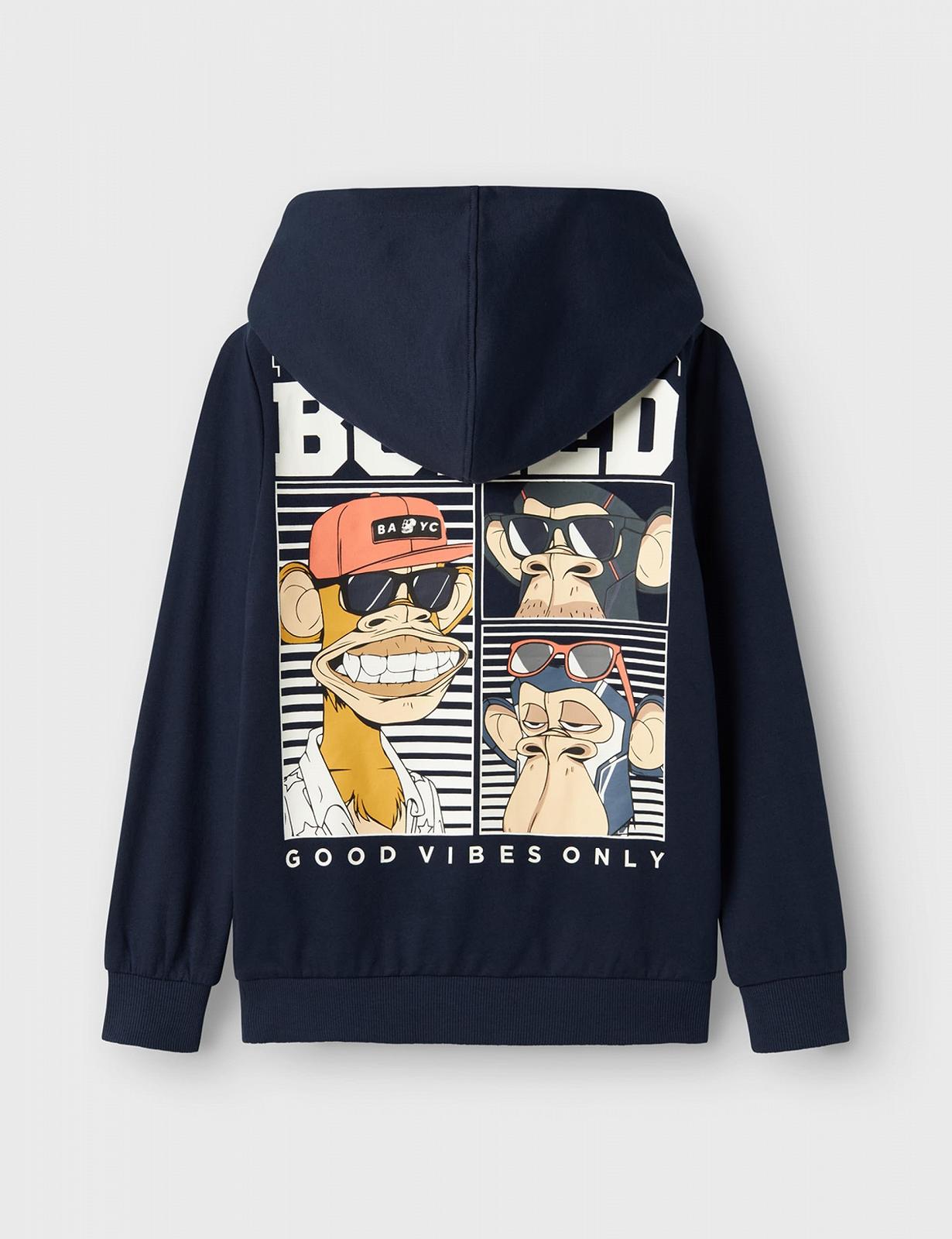 Толстовка NAME IT Nkmmaddux BOD Nreg Sweat Wh Unb Sky, фото №2