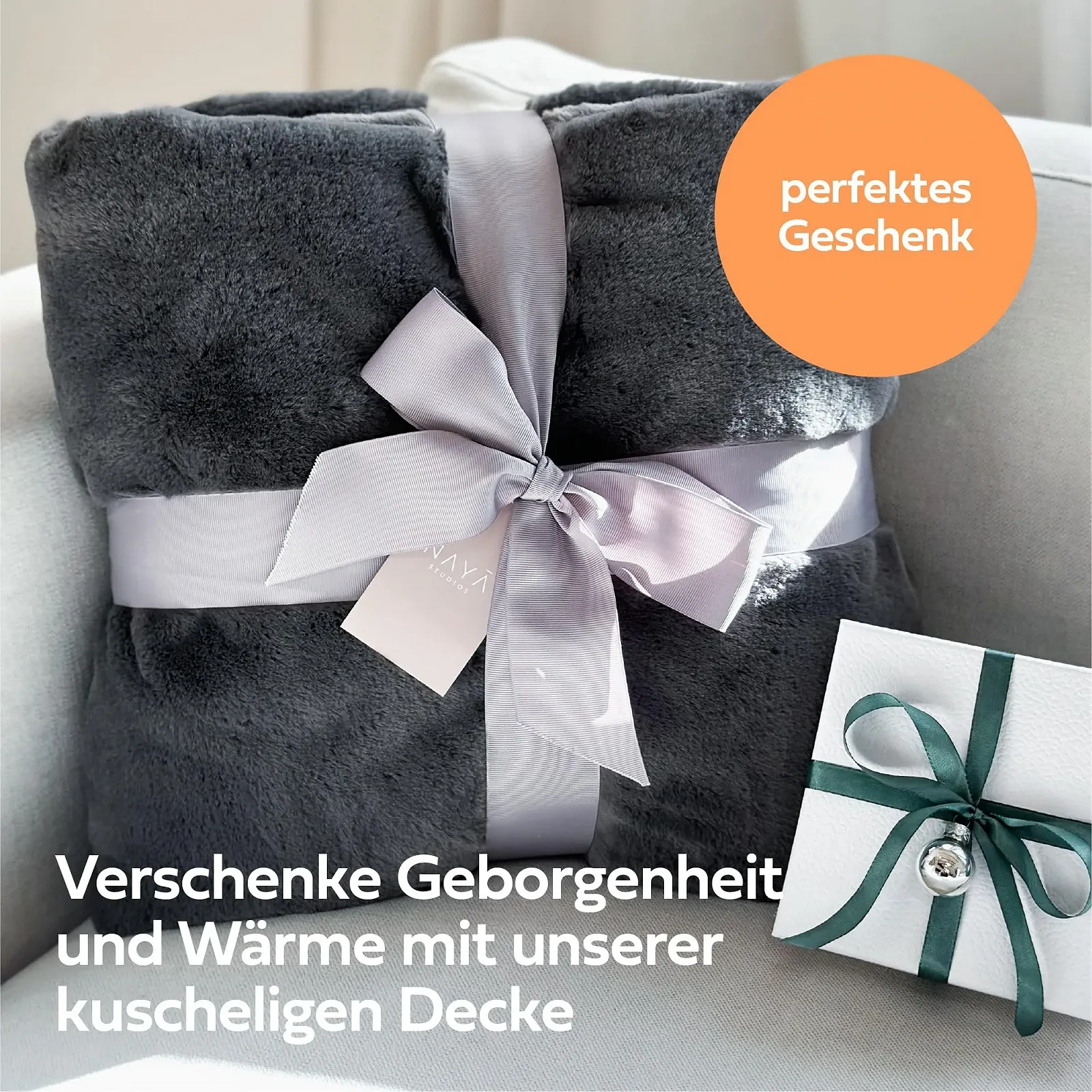 Одеяло NAYA Studios Cuddly Fluffy - Очень теплое меховое одеяло из искусственного меха - 150 x 200 см, фото №5