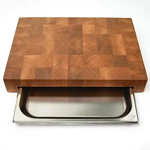 Торцевая доска из дуба 30 x 40 см, с гастроемкостью – прочная и удобная - Фото 1