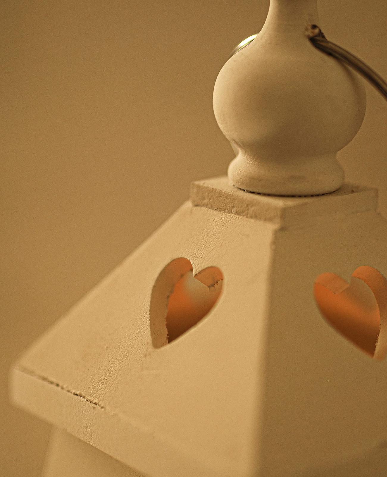 Ліхтар Марко Пол LED Білий Серце З деревини Безполуменевий тримач свічки піраміда Декор дому Рустикальний Вільностоячий Попередньо освітлений Інтер'єрний декор Підвісний Працює на батареях, фото №4