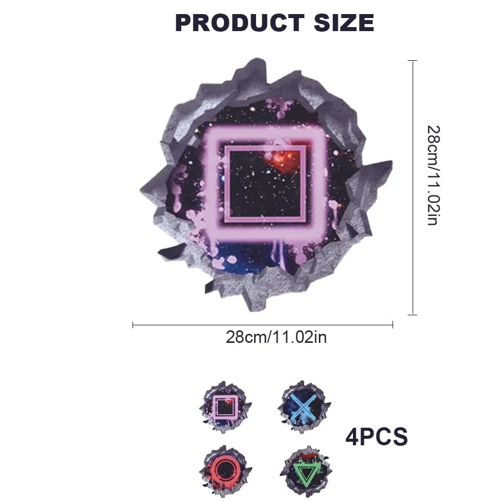 Наклейка на стіну Gamer Poster 3D Відеоігри ПВХ 28 см, фото №2