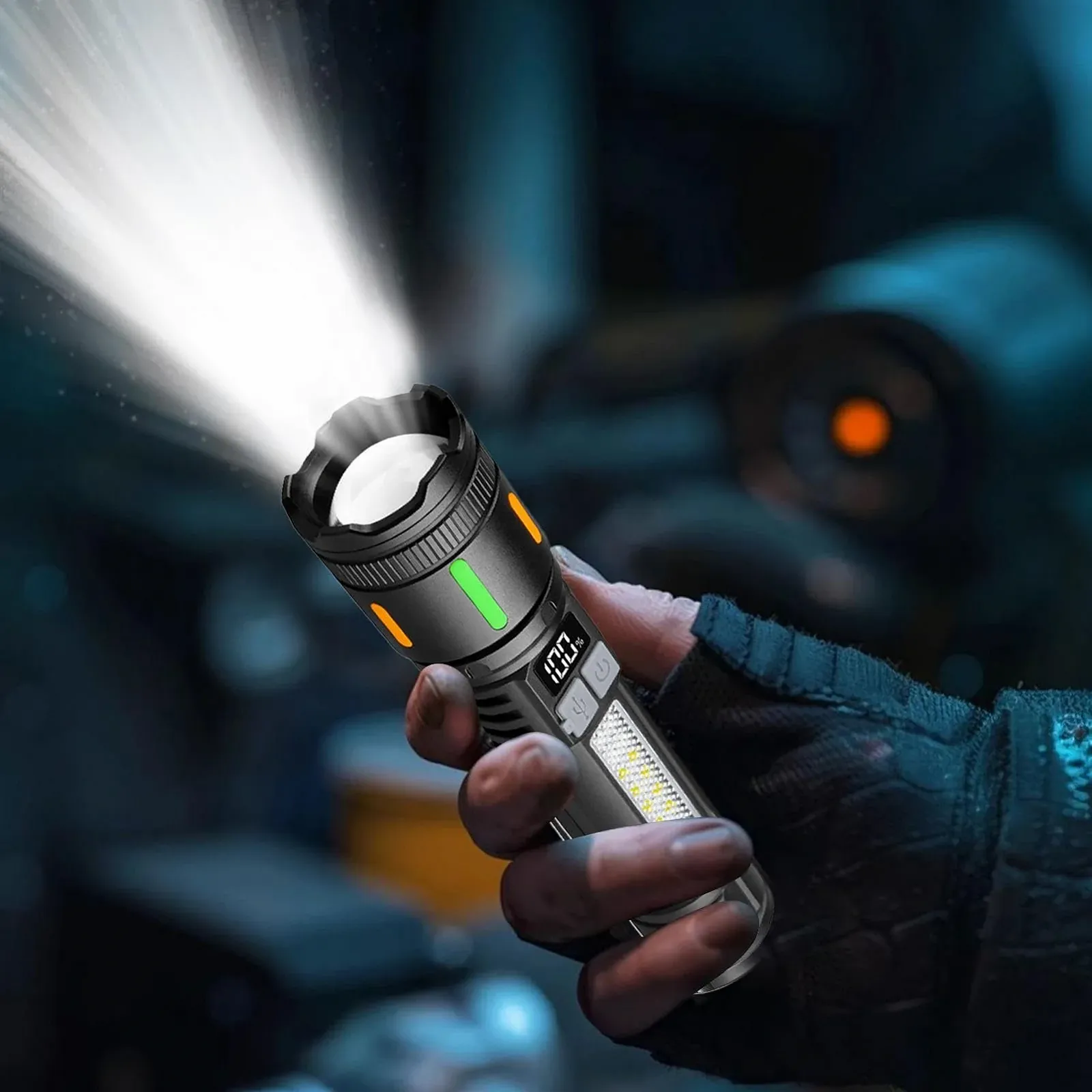 Надяскравий ліхтарик, Далекобійний ліхтарик, Перезаряджуваний, фото №3