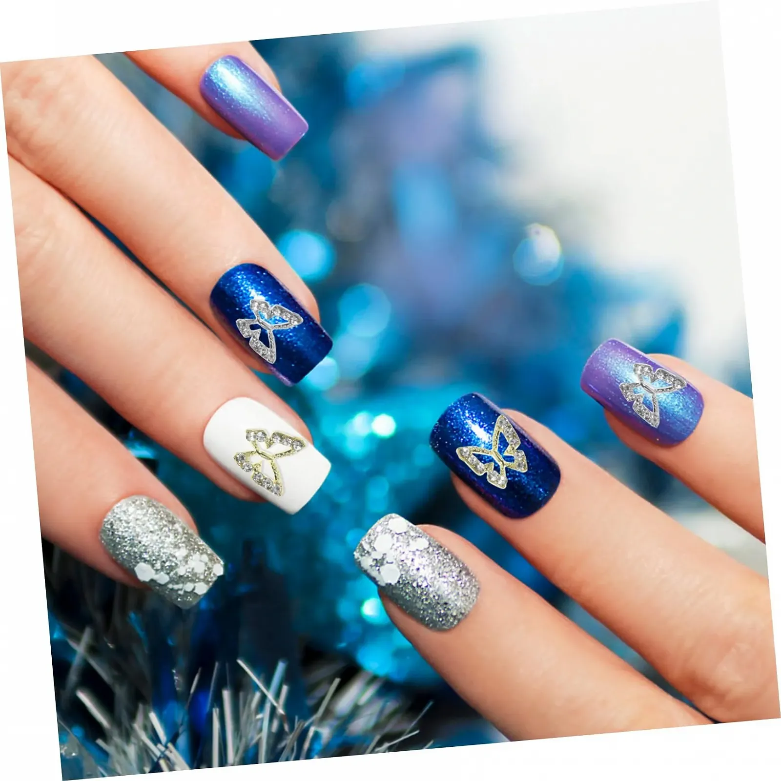 Стразы Тип Бабочка Housoutil 40шт, фото №5