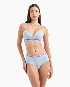 Бюстгальтер трикутний Emporio Armani з ущільненою чашкою synthetic.ua - Фото 1
