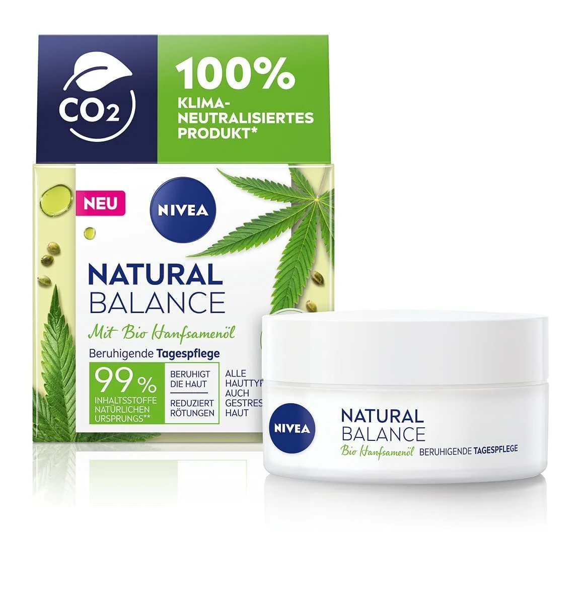 Крем Nivea Natural Balanc Organic Hemp Seed Oil Beruhi Tagesp 50 мл, фото №1